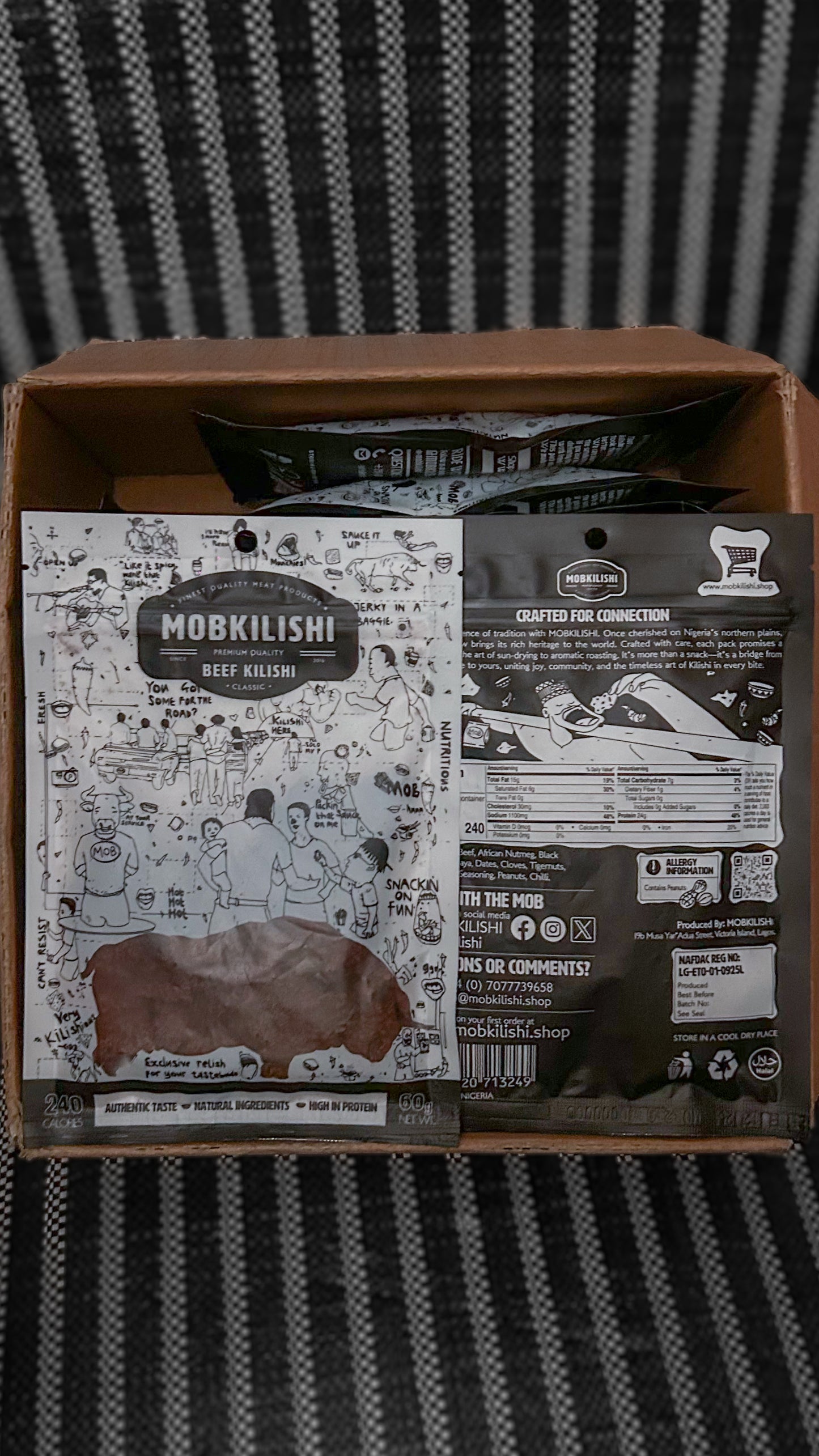 Classic Beef Kilishi 60g WHOLESALE (30 PACKS AND ABOVE)